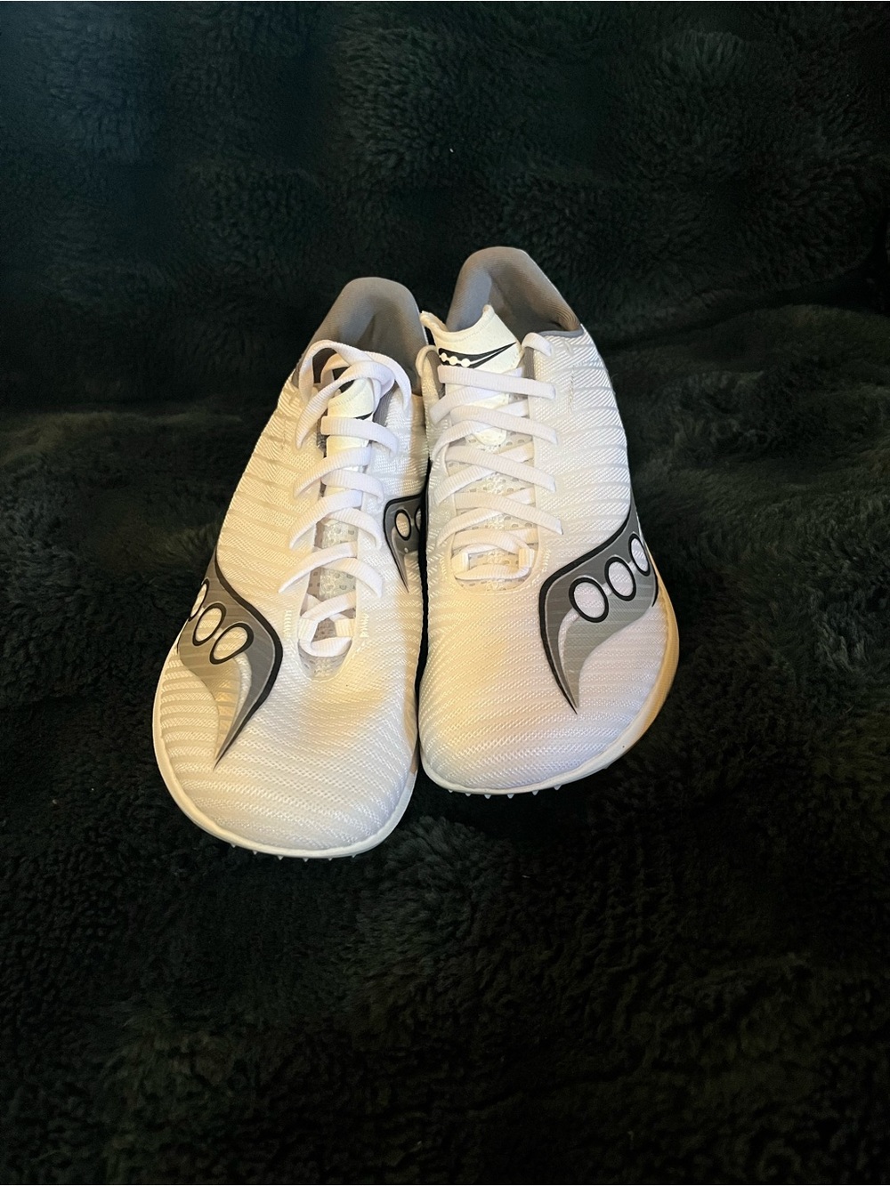 Saucony White and Gray Women's Volocity MP track shoes